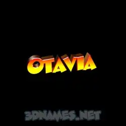 otavia in Black Background style - 3D name wallpaper