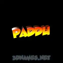paddu in Black Background style - 3D name wallpaper