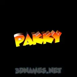 pakky in Black Background style - 3D name wallpaper