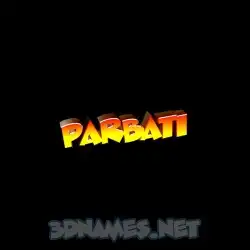 parbati in Black Background style - 3D name wallpaper