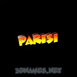parisi in Black Background style - 3D name wallpaper