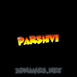 parshvi in Black Background style - 3D name wallpaper
