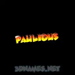 paulious in Black Background style - 3D name wallpaper
