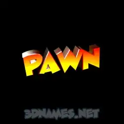 pawn in Black Background style - 3D name wallpaper
