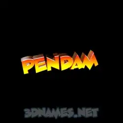 pendam in Black Background style - 3D name wallpaper