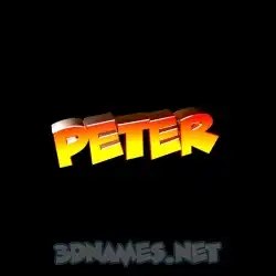 peter in Black Background style - 3D name wallpaper