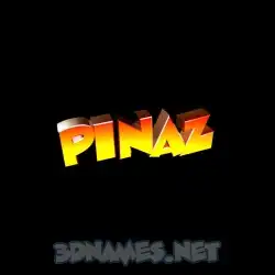 pinaz in Black Background style - 3D name wallpaper