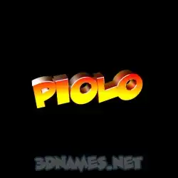 piolo in Black Background style - 3D name wallpaper