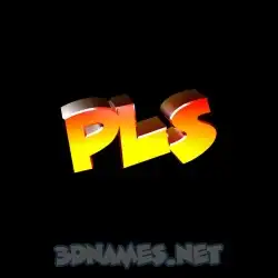 pls in Black Background style - 3D name wallpaper