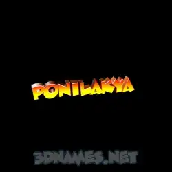ponilakya in Black Background style - 3D name wallpaper
