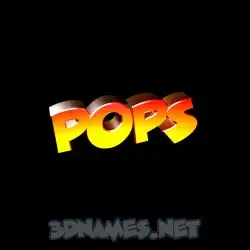 pops in Black Background style - 3D name wallpaper