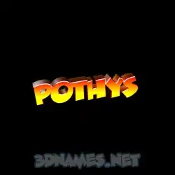pothys in Black Background style - 3D name wallpaper