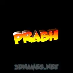 prabh in Black Background style - 3D name wallpaper