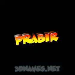 prabir in Black Background style - 3D name wallpaper