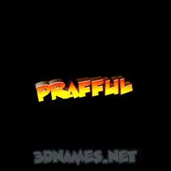 prafful in Black Background style - 3D name wallpaper