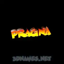 pragna in Black Background style - 3D name wallpaper