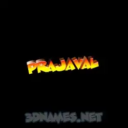 prajaval in Black Background style - 3D name wallpaper