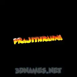 prajithrahna in Black Background style - 3D name wallpaper