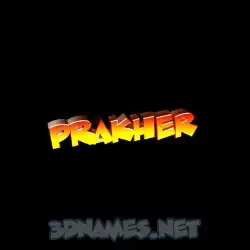 prakher in Black Background style - 3D name wallpaper