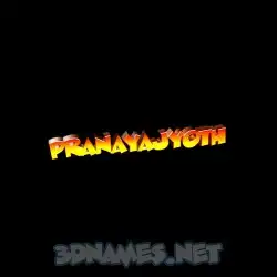 pranayajyoth in Black Background style - 3D name wallpaper
