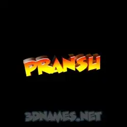 pransu in Black Background style - 3D name wallpaper