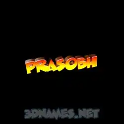prasobh in Black Background style - 3D name wallpaper
