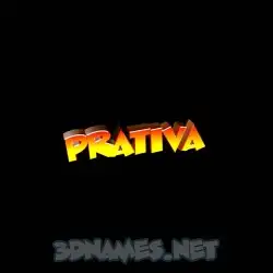 prativa in Black Background style - 3D name wallpaper