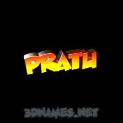 pratu in Black Background style - 3D name wallpaper