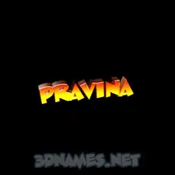 pravina in Black Background style - 3D name wallpaper