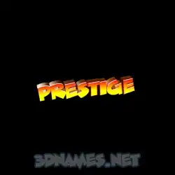 prestige in Black Background style - 3D name wallpaper