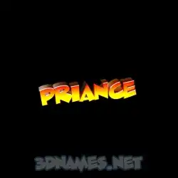 priance in Black Background style - 3D name wallpaper