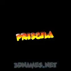 priscila in Black Background style - 3D name wallpaper