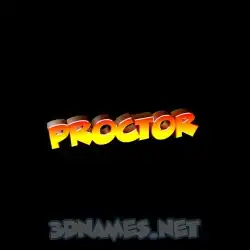 proctor in Black Background style - 3D name wallpaper