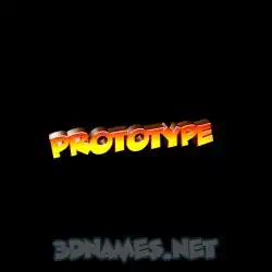 prototype in Black Background style - 3D name wallpaper