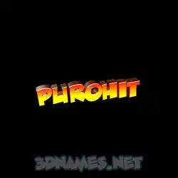 purohit in Black Background style - 3D name wallpaper