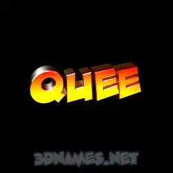 quee in Black Background style - 3D name wallpaper