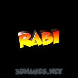 rabi in Black Background style - 3D name wallpaper
