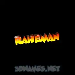 raheman in Black Background style - 3D name wallpaper
