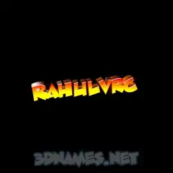 rahulvrc in Black Background style - 3D name wallpaper