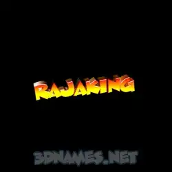 rajaking in Black Background style - 3D name wallpaper