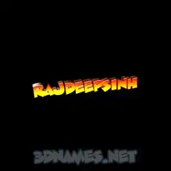 rajdeepsinh in Black Background style - 3D name wallpaper