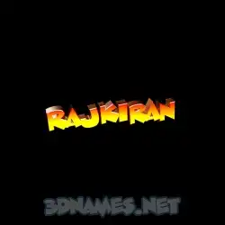 rajkiran in Black Background style - 3D name wallpaper