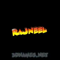 rajneel in Black Background style - 3D name wallpaper