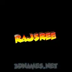 rajsree in Black Background style - 3D name wallpaper