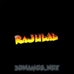 rajulal in Black Background style - 3D name wallpaper