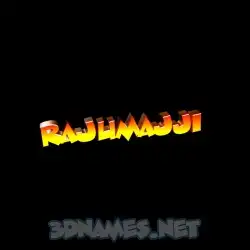 rajumajji in Black Background style - 3D name wallpaper
