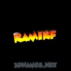 ramikf in Black Background style - 3D name wallpaper