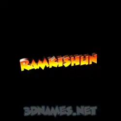 ramkishun in Black Background style - 3D name wallpaper