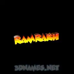 ramrakh in Black Background style - 3D name wallpaper