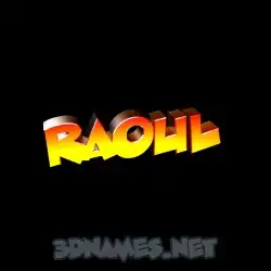 raoul in Black Background style - 3D name wallpaper
